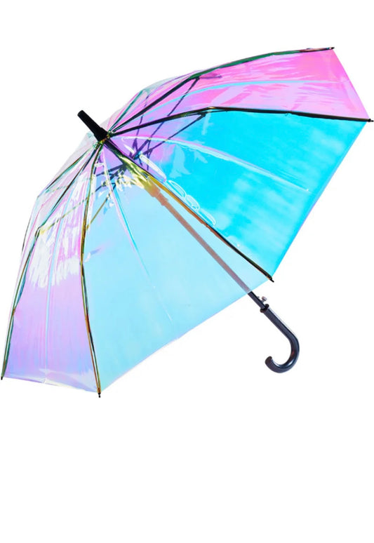 PVC Holographic Umbrella (Black handle)